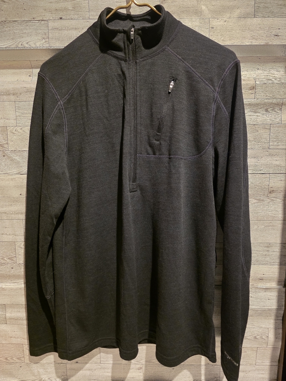 Men's Dark Charcoal Quarter-Zip Pullover Sweater